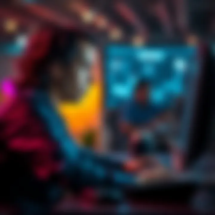 A person looking stressed while trying to create an account on a computer.