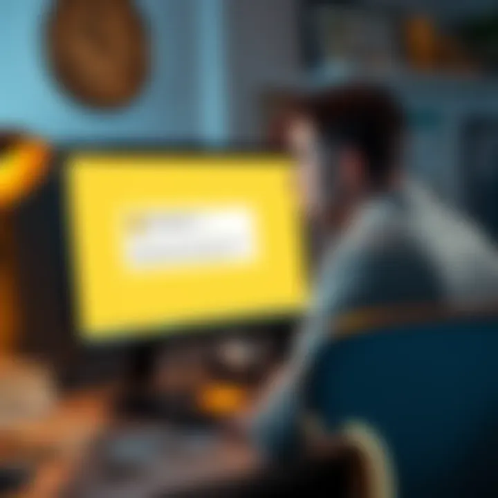 A person sitting at a desk, looking frustrated at a computer screen displaying a Binance withdrawal error message, with bills and loose change scattered around.