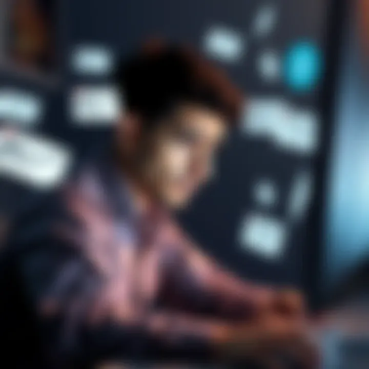 Individual looking at their computer screen with a frustrated expression, surrounded by open emails about cashing out $5