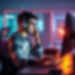 A person sits at a computer, looking stressed while trying to contact customer support about a withdrawal issue.