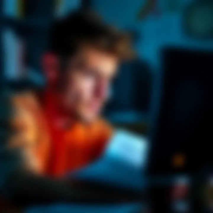 A person with a worried expression staring at their computer screen, surrounded by paperwork regarding Terra/LUNA claims