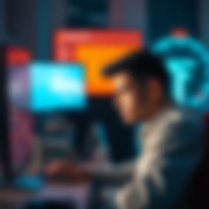 A frustrated person looking at their computer screen with a frozen account message, showing their concern about the prolonged freeze.