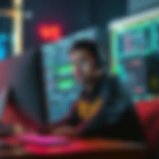 A person sitting in front of a computer looking frustrated while trying to connect to a server.