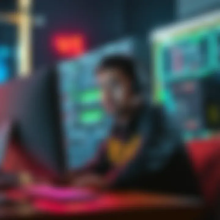 Person frustrated by computer issues A person sitting in front of a computer looking frustrated while trying to connect to a server.