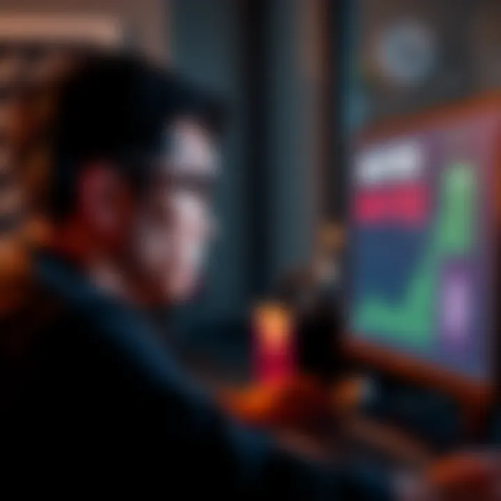 A person staring at a computer screen with a frustrated expression while showing high gas fees for a cryptocurrency transaction