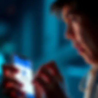 A person looking at their smartphone with a worried expression, showing the Revolut app with a locked account message on the screen.