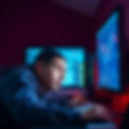 A person appears frustrated while attempting to restore their Litecoin wallet on a computer, showcasing the challenges of cryptocurrency management.