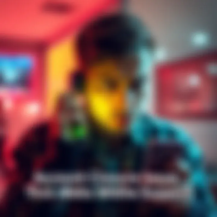 A person looking frustrated while holding a phone, indicating a lack of support and communication regarding a closed account.