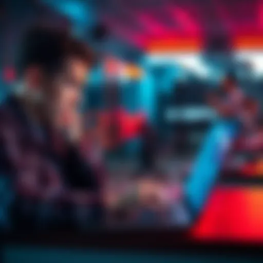 A person shows frustration while interacting with an ineffective AI platform on their laptop