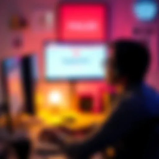 A person sitting at a desk, looking frustrated while staring at a computer screen showing a failed KYC verification message.