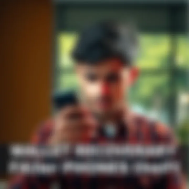 A person looking stressed while holding a phone and trying to recover a digital wallet after experiencing theft