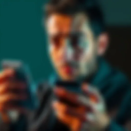 Person frustrated with Ledger device A person looking confused while holding a Ledger device and smartphone, showing frustration with the app setup process for managing cryptocurrency.