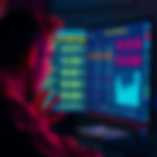 Frustrated Phantom Wallet user A person looking upset while reviewing transaction fees on a computer screen, showing rising numbers in fees