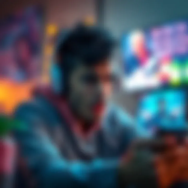 A gamer showing frustration while watching a long ad on their device
