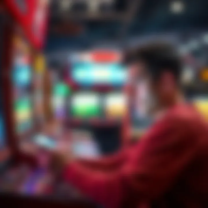 A person looking frustrated while playing a solitaire game on a tablet, with a background showing other low-quality games at Atlas Arcade.