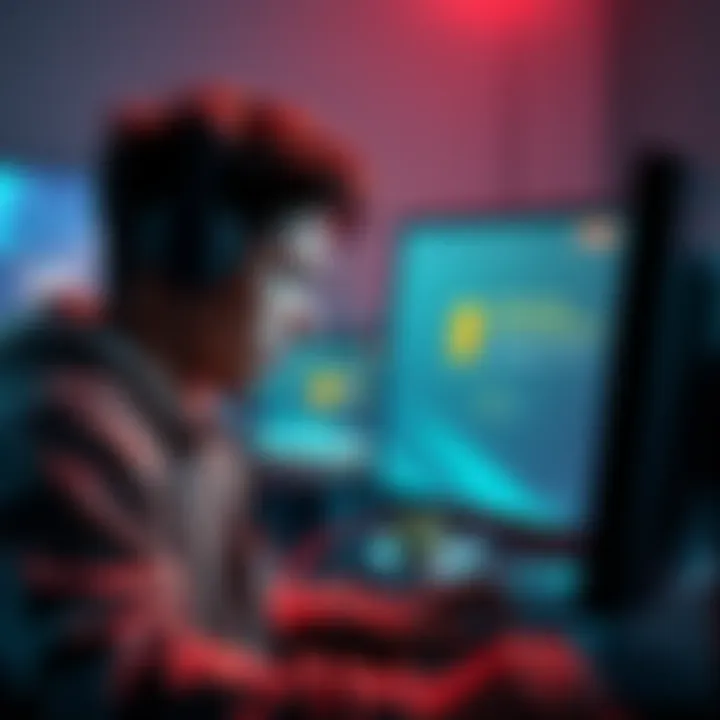 Player frustrated with daily login bonus A gamer looking disappointed at a computer screen with a notification for unclaimed daily rewards