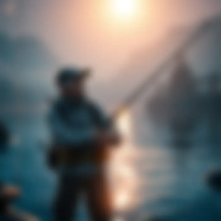 A player holding a fishing rod with a confused expression, standing by the water in the game Atlas, showcasing hit detection issues.