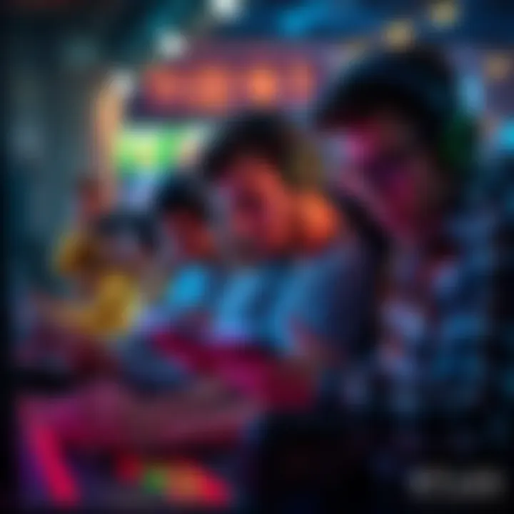 Group of gamers looking annoyed while playing similar puzzle and solitaire games on their devices