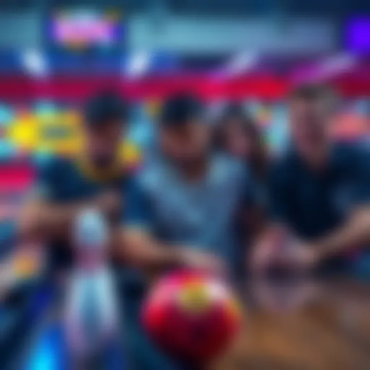 Group of players showing frustration after missing a bowling match during a mini game