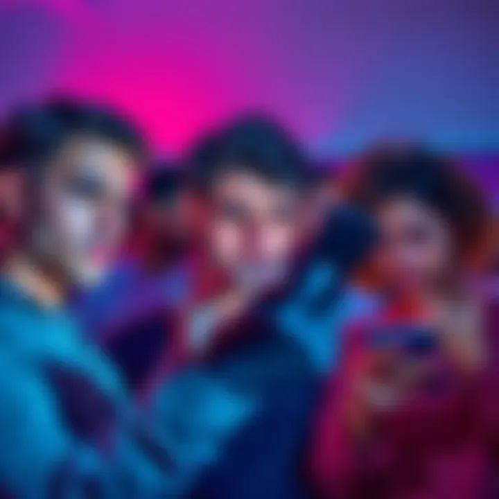 A group of frustrated people looking at their phones displaying the Revolut app with signs of disappointment
