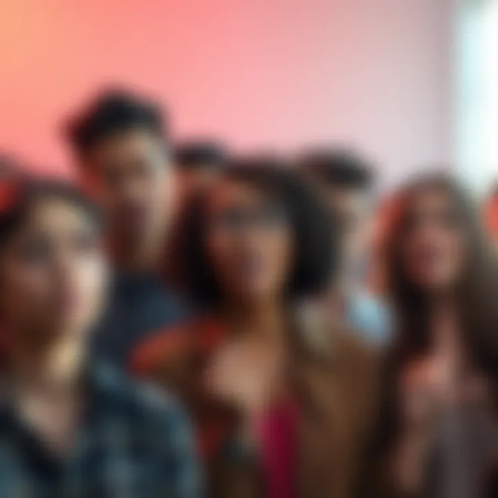 A diverse group of people expressing frustration over survey practices, showing disappointment and confusion after being screened out without rewards.