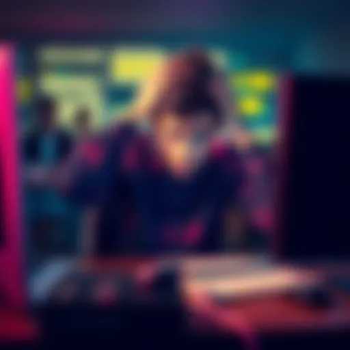 A person looking frustrated at their computer after being screened out of a survey, hands on head