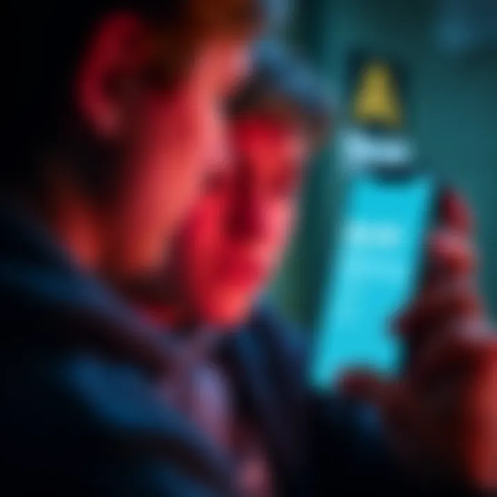 Teenager looking frustrated while trying to create a Revolut account on their smartphone