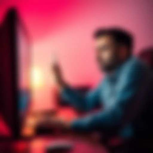 A person looking frustrated while canceling their challenge subscription on a computer