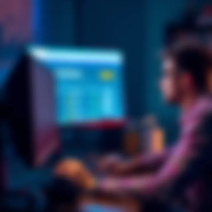 A person sitting at a desk, looking stressed while staring at a computer screen showing the Coinbase website, with a focus on withdrawal options.