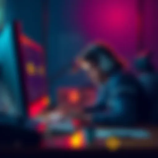 Frustrated user at computer A person sitting at a desk, looking stressed while trying to navigate a complicated online withdrawal process on their computer.