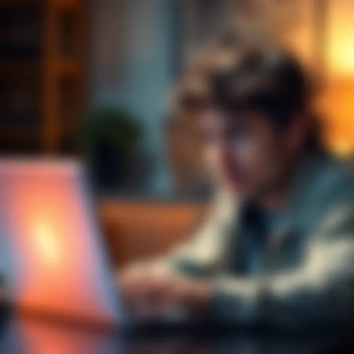 A person looking frustrated while using a laptop, with a cryptocurrency symbol visible on the screen, reflecting issues with account access.