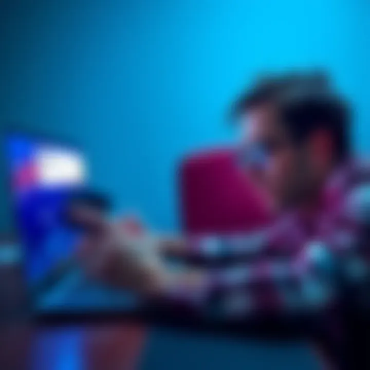 Australian person looking at a laptop screen showing an error message while attempting to link a Visa debit and credit card for payments