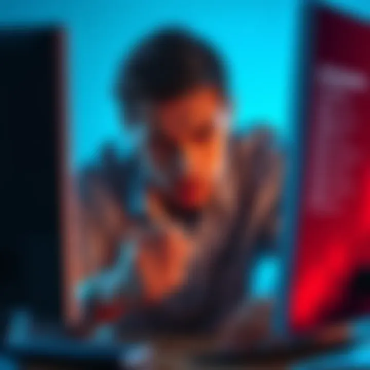 Angry user frustrated over missing XMR funds, glaring at a computer displaying an error message
