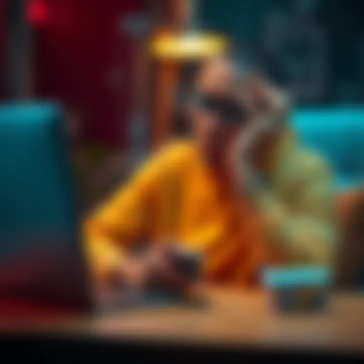 Person looking stressed while trying to withdraw funds from an online platform, with a laptop and phone on the table