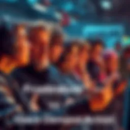 Group of people showing frustration while trying to log in on their devices during a system outage