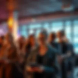 A group of people looking concerned while checking their devices, representing frustration over delayed account migrations.