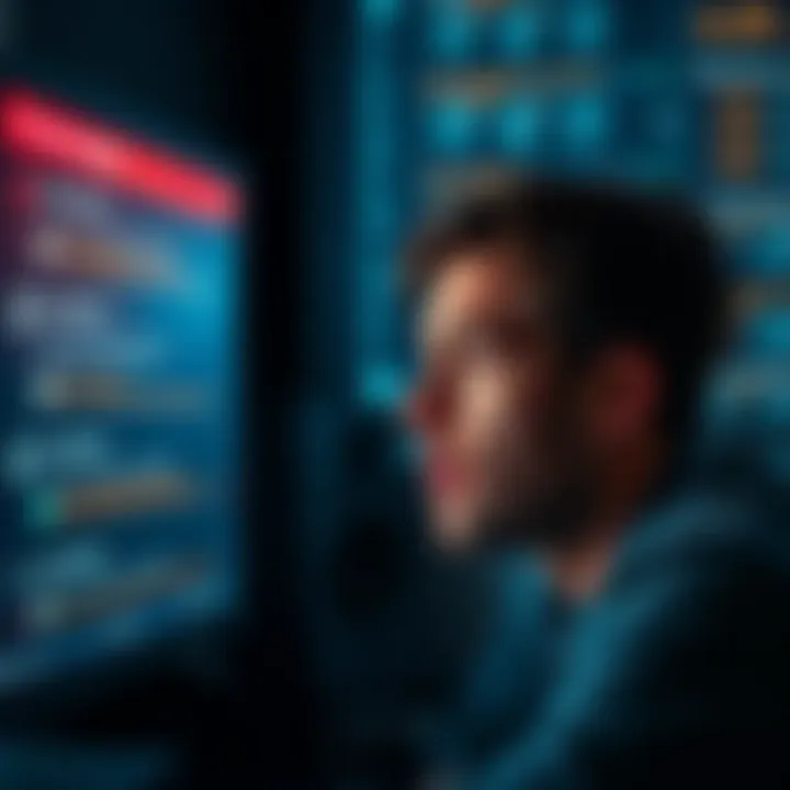 A person looking frustrated while staring at a computer screen showing multiple firmware update notifications