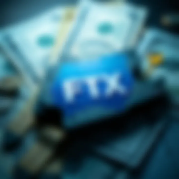 A graphic showing FTX's plan to start repaying creditors, with money and financial documents in the background.