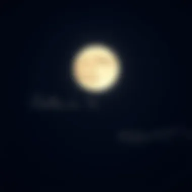 A bright full moon glowing in a clear night sky with a few scattered clouds