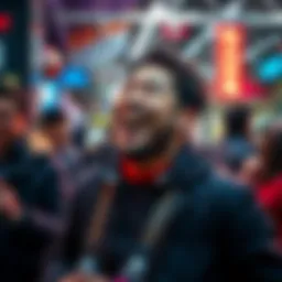 A person laughing at a surprising and relatable event in daily life.