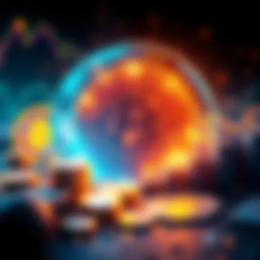 A visual representation of digital currencies and fintech innovations transforming finance.