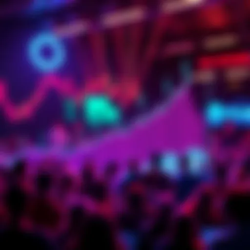 A graph showing upward trends in altcoin values with community discussions in the background.