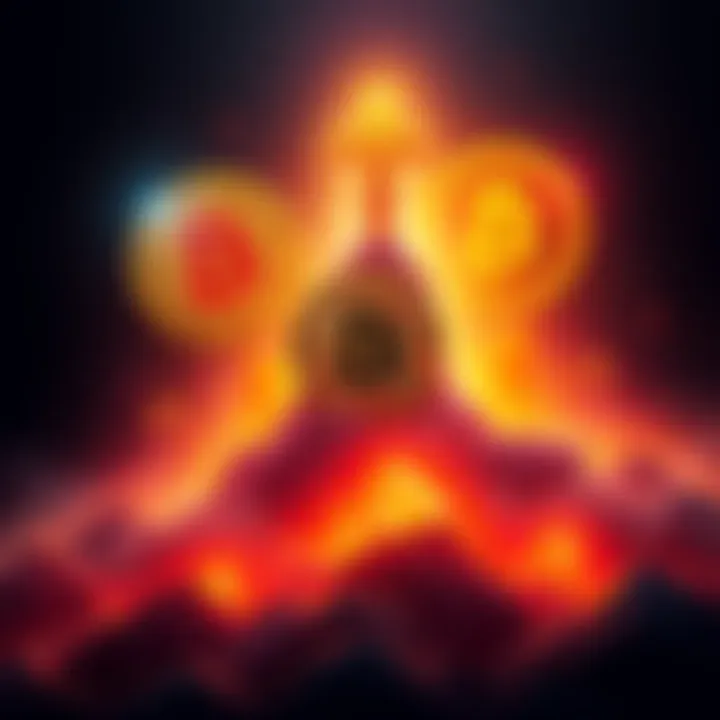 A digital representation of hope and prosperity in the cryptocurrency market, featuring symbols of Kaspa and Bitcoin rising above a dark background.