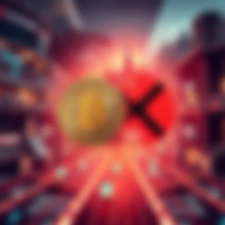 A conceptual image depicting RLUSD and XRP in competition, showcasing digital currency evolution with a backdrop of global financial landmarks.