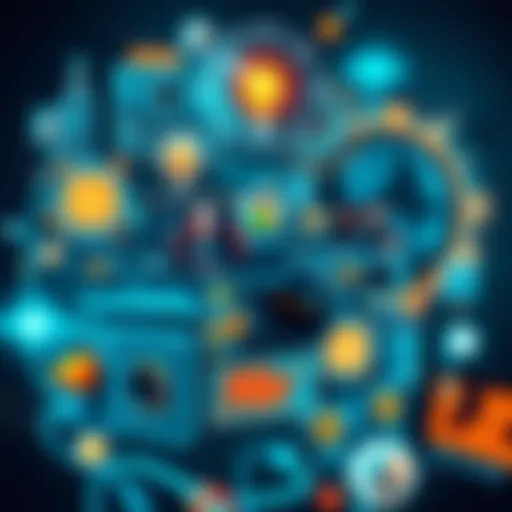 A collage illustrating future changes in politics, technology, and culture for 2026, featuring symbols of innovation and societal transformation.