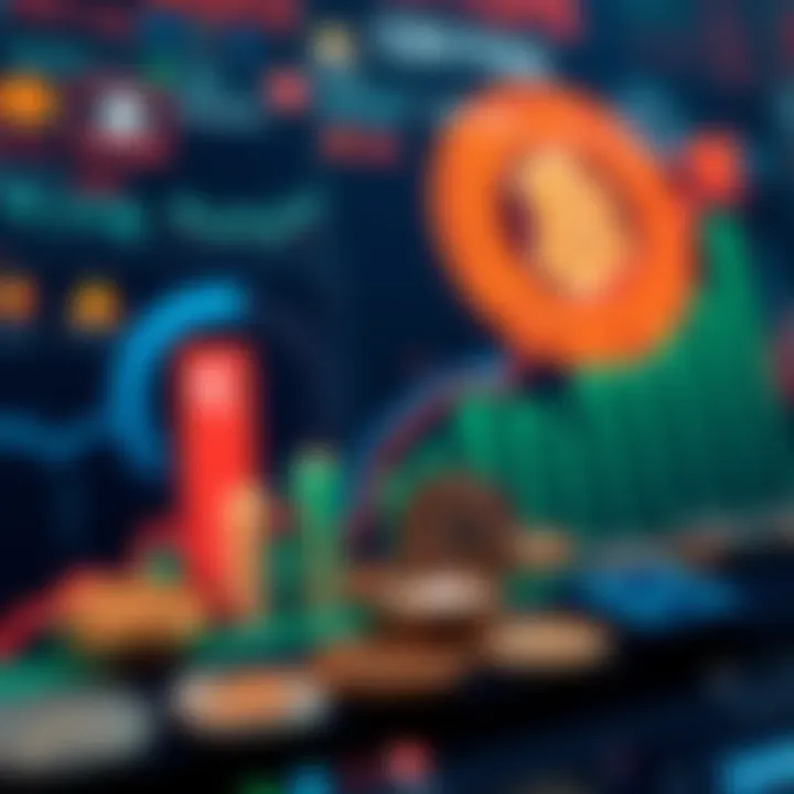 A digital display of various cryptocurrencies with upward trending graphs, highlighting the promising potential of some coins.