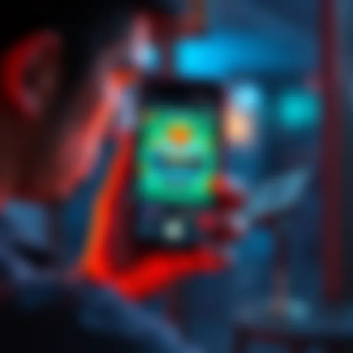 Game app rewards issue Person looking frustrated at a phone showing a game app with reward problems