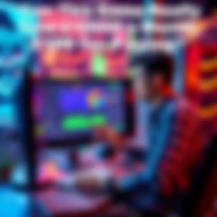 A player analyzing earnings from a new game on a computer screen, contemplating future investments in gameplay for better rewards.