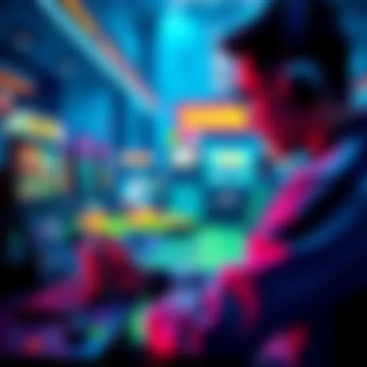 A player with four game plots, planning strategies to earn money in a gaming environment.