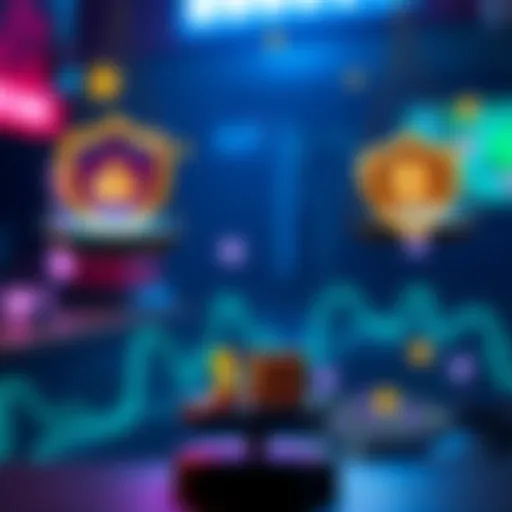 A player weighing options for game rewards, considering investing in badges or additional land plots.